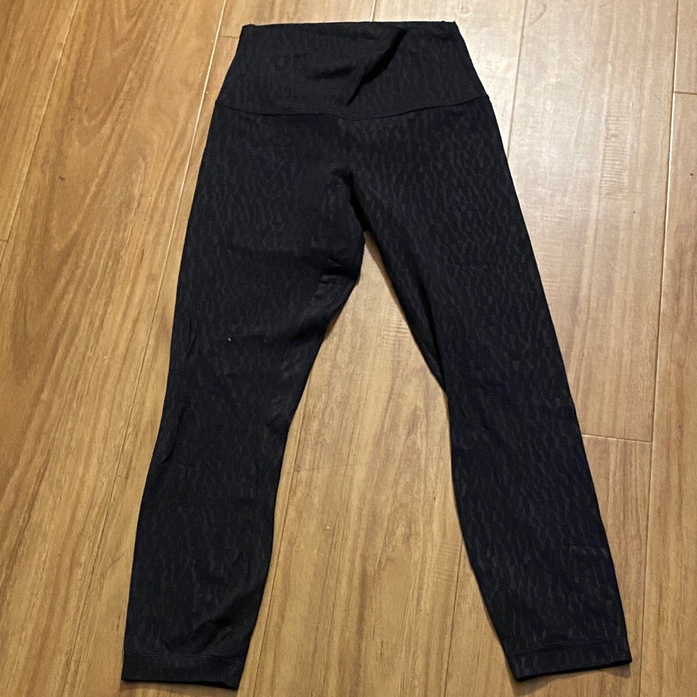 Lululemon Athletica High Waist Black Textured Leggings